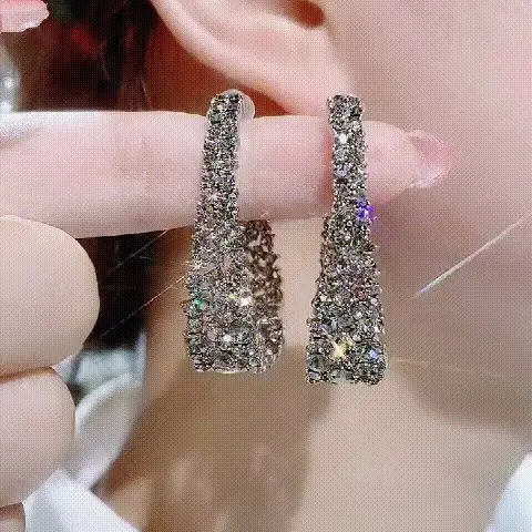 Rhinestone earrings