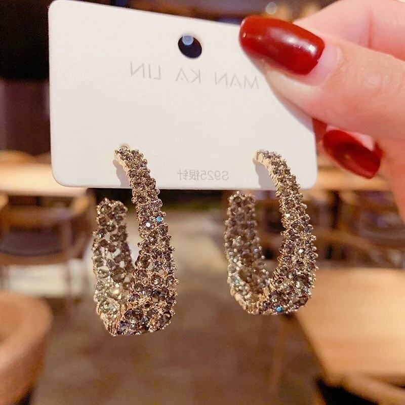 Rhinestone earrings